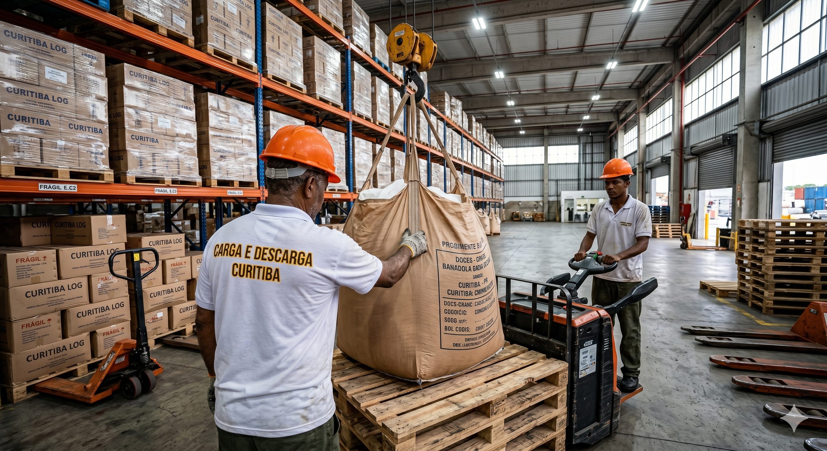 Equipamentos de movimentação em operação logística